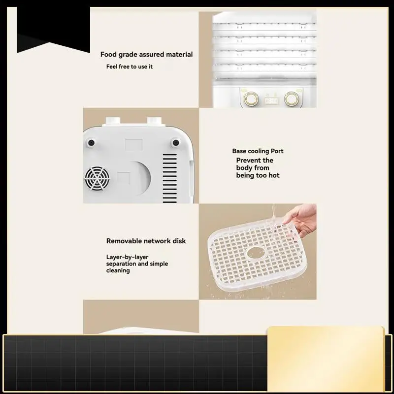 5 Layer Smart Electric Food Dryer Intelligent Timing Function Meat Fish Tea Dried Fruit Machine Food Drying Machine A EU Plug-N3
5 Layer Smart Electric Food Dryer Intelligent Timing Function Meat Fish Tea Dried Fruit Machine Food Drying Machine A EU Plug-N3