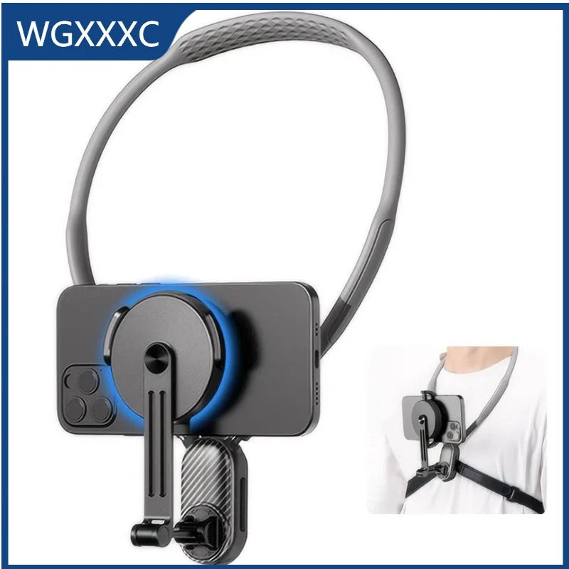 New Magnetic Neck Mount Phone Holder 360 degree Angle Adjustment Quick Release Breakcet for Video Recording Vlog IPhone Android
New Magnetic Neck Mount Phone Holder 360 degree Angle Adjustment Quick Release Breakcet for Video Recording Vlog IPhone Android