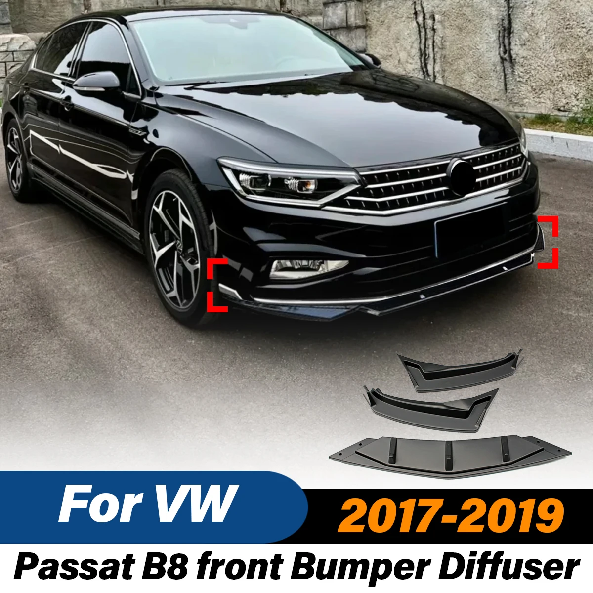 For VW Volkswagen Passat B8 2017 2018 2019 Car Front Bumper Spoiler Lip Splitter Diffuser Body Kits Tuning Exterior Accessories
For VW Volkswagen Passat B8 2017 2018 2019 Car Front Bumper Spoiler Lip Splitter Diffuser Body Kits Tuning Exterior Accessories