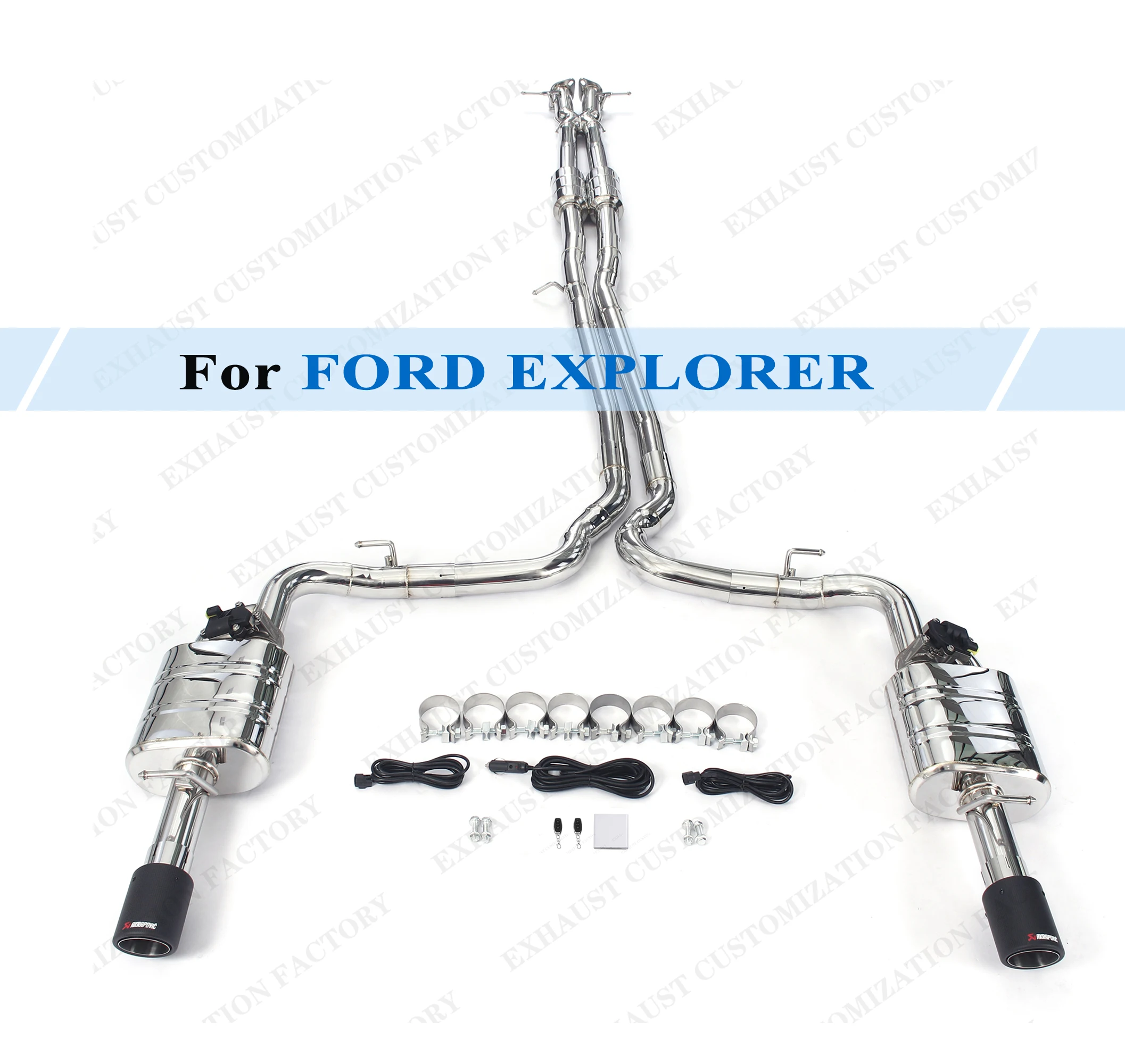 For 2013-2016 Ford Explorer 2.5T 3.5T Polished Exhaust System Electronic Valve Control Remote Performance Muffler
For 2013-2016 Ford Explorer 2.5T 3.5T Polished Exhaust System Electronic Valve Control Remote Performance Muffler