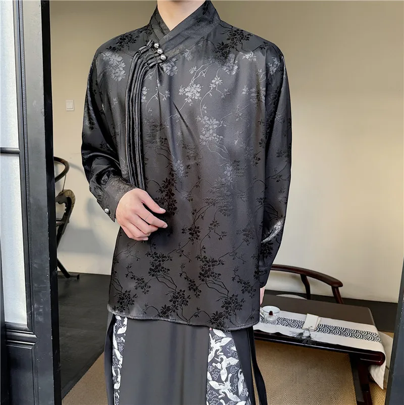 SYUHGFA Male Shirts New Chinese Style V-neck Single Breasted Long Sleeve Top Casual 2024 Spring Summer Fashion Shirts
SYUHGFA Male Shirts New Chinese Style V-neck Single Breasted Long Sleeve Top Casual 2024 Spring Summer Fashion Shirts