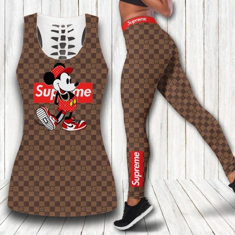 Ensemble de leggings de yoga imbibés pour femmes, glaçage creux, haut précieux Disney, leggings de fitness, leggings de sport, t
Ensemble de leggings de yoga imbibés pour femmes, glaçage creux, haut précieux Disney, leggings de fitness, leggings de sport, t