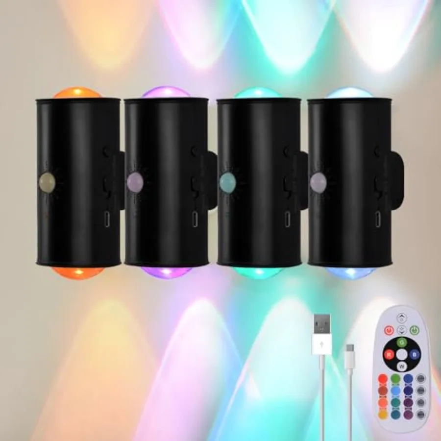 LED Wireless Wall Sconce with Remote 16 Colors Changing Motion Sensor Light Indoor Dimmable 1500mAh Rechargeable Battery Operat
LED Wireless Wall Sconce with Remote 16 Colors Changing Motion Sensor Light Indoor Dimmable 1500mAh Rechargeable Battery Operat