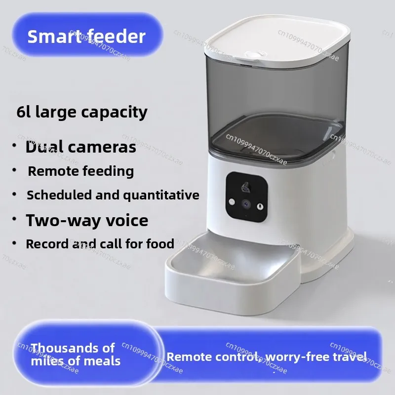 Large Capacity 6L Pet Automatic Feeder, Dual Camera Cat and Dog Timing Quantification
Large Capacity 6L Pet Automatic Feeder, Dual Camera Cat and Dog Timing Quantification