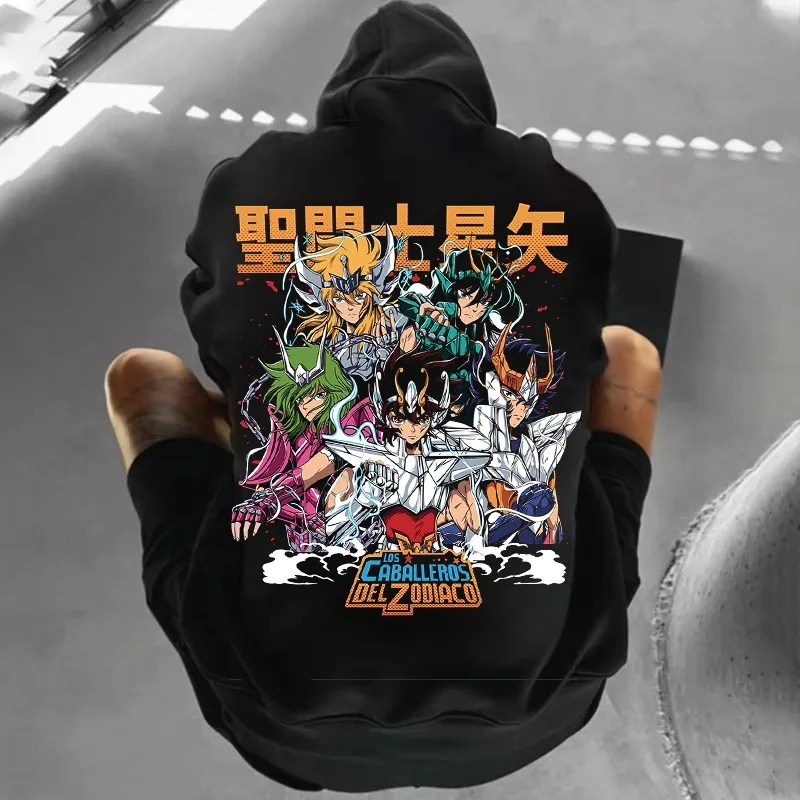 Saint Seiya Pattern Couple's Autumn/winter Hoodie Oversized Harajuku Y2k Long Sleeved Top Black Double-sided Printed Coat
Saint Seiya Pattern Couple's Autumn/winter Hoodie Oversized Harajuku Y2k Long Sleeved Top Black Double-sided Printed Coat