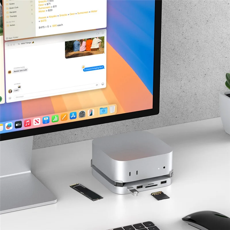 ABT-For Mac Mini USB C Hub With M.2 SSD Enclosure For Mac Mini M4/M4 Pro Stand Type-C Dock Station USB3.2 SD/TF4.0
ABT-For Mac Mini USB C Hub With M.2 SSD Enclosure For Mac Mini M4/M4 Pro Stand Type-C Dock Station USB3.2 SD/TF4.0