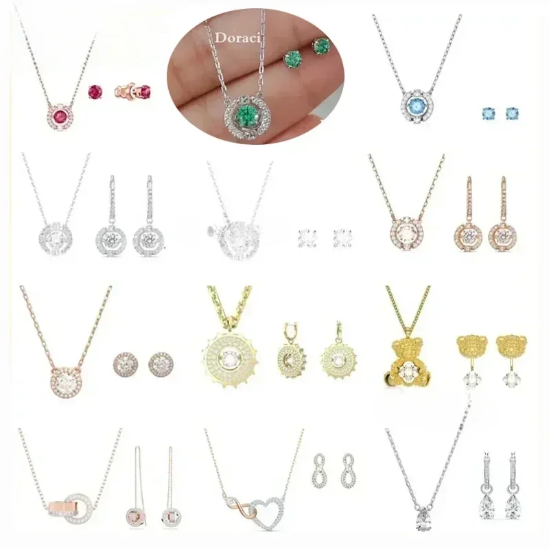 2025 New 925 silver High Quality Constella Teddy Dance Hollow Series Women's Jewelry Set, Dynamic Heart Bear Necklace Earrings
2025 New 925 silver High Quality Constella Teddy Dance Hollow Series Women's Jewelry Set, Dynamic Heart Bear Necklace Earrings