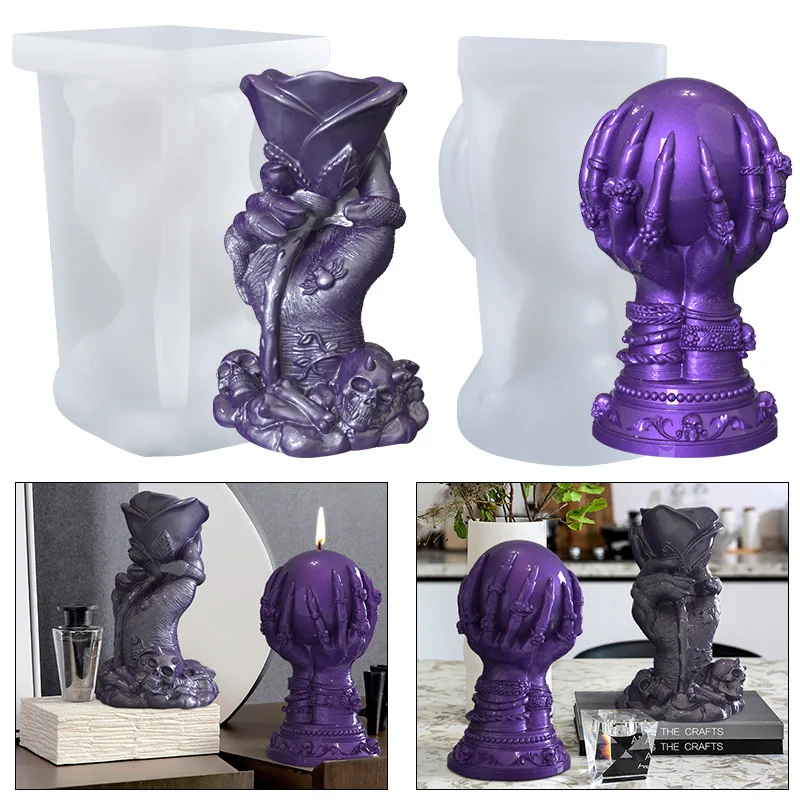 Candle Mold rose hand silicone mold ghost claw magic hand DIY manual resin decorative candle glue dropping mold
Candle Mold rose hand silicone mold ghost claw magic hand DIY manual resin decorative candle glue dropping mold