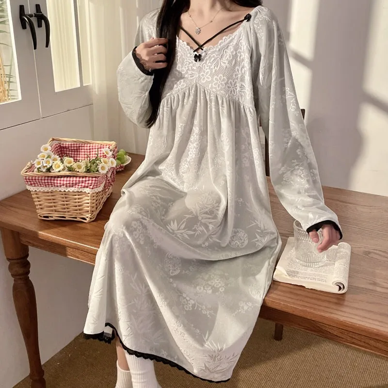 Velvet Nightdress Women's Autumn and Winter 2025 Nightgown Sleepwear Long Sleeve Sweet Sexy Cute One Piece Pajamas Loungewear
Velvet Nightdress Women's Autumn and Winter 2025 Nightgown Sleepwear Long Sleeve Sweet Sexy Cute One Piece Pajamas Loungewear