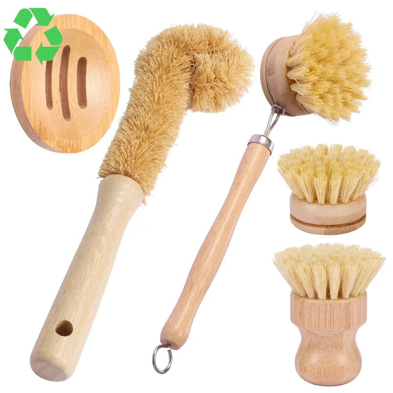 5Pcs Eco-Friendly Bamboo Dish Brush Set, Long Handle Pot Cleaning Brush, Kitchen Dishes Scrubber, Strong Decontamination
5Pcs Eco-Friendly Bamboo Dish Brush Set, Long Handle Pot Cleaning Brush, Kitchen Dishes Scrubber, Strong Decontamination