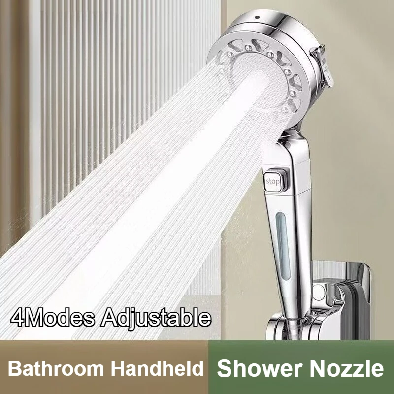 Adjustable Shower Head Handheld Water Saving High Pressure Shower Head with 4 Spray Modes Bathroom Accessories
Adjustable Shower Head Handheld Water Saving High Pressure Shower Head with 4 Spray Modes Bathroom Accessories
