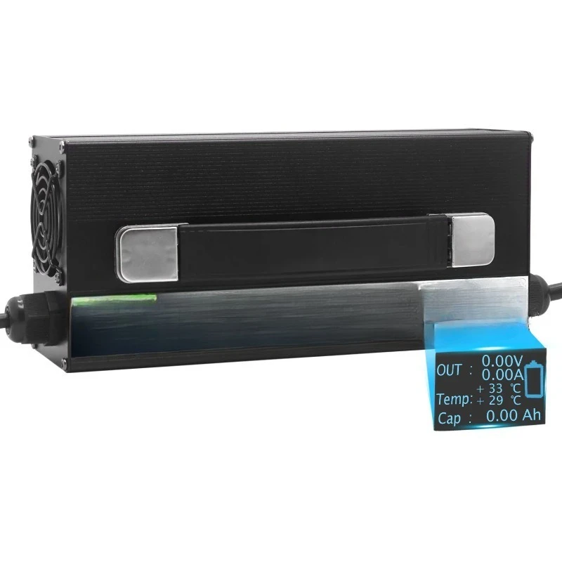 High efficiency 50.4V 18A lithium battery charger with charging display, suitable for 12s lithium battery 48v lithium
High efficiency 50.4V 18A lithium battery charger with charging display, suitable for 12s lithium battery 48v lithium