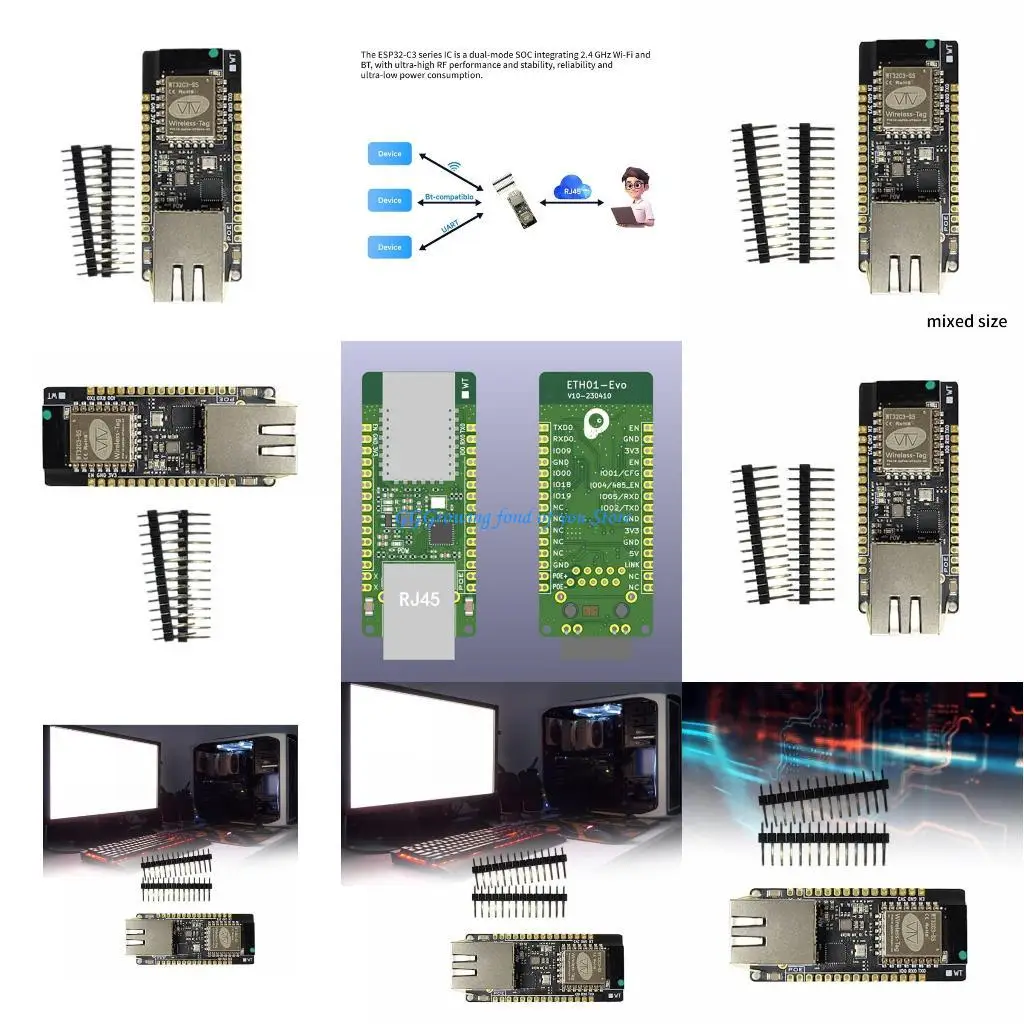 H9EB WiFi Bluetooth-compatible Ethernet Three-in-One IoT ETH01-EVO ESP32
H9EB WiFi Bluetooth-compatible Ethernet Three-in-One IoT ETH01-EVO ESP32