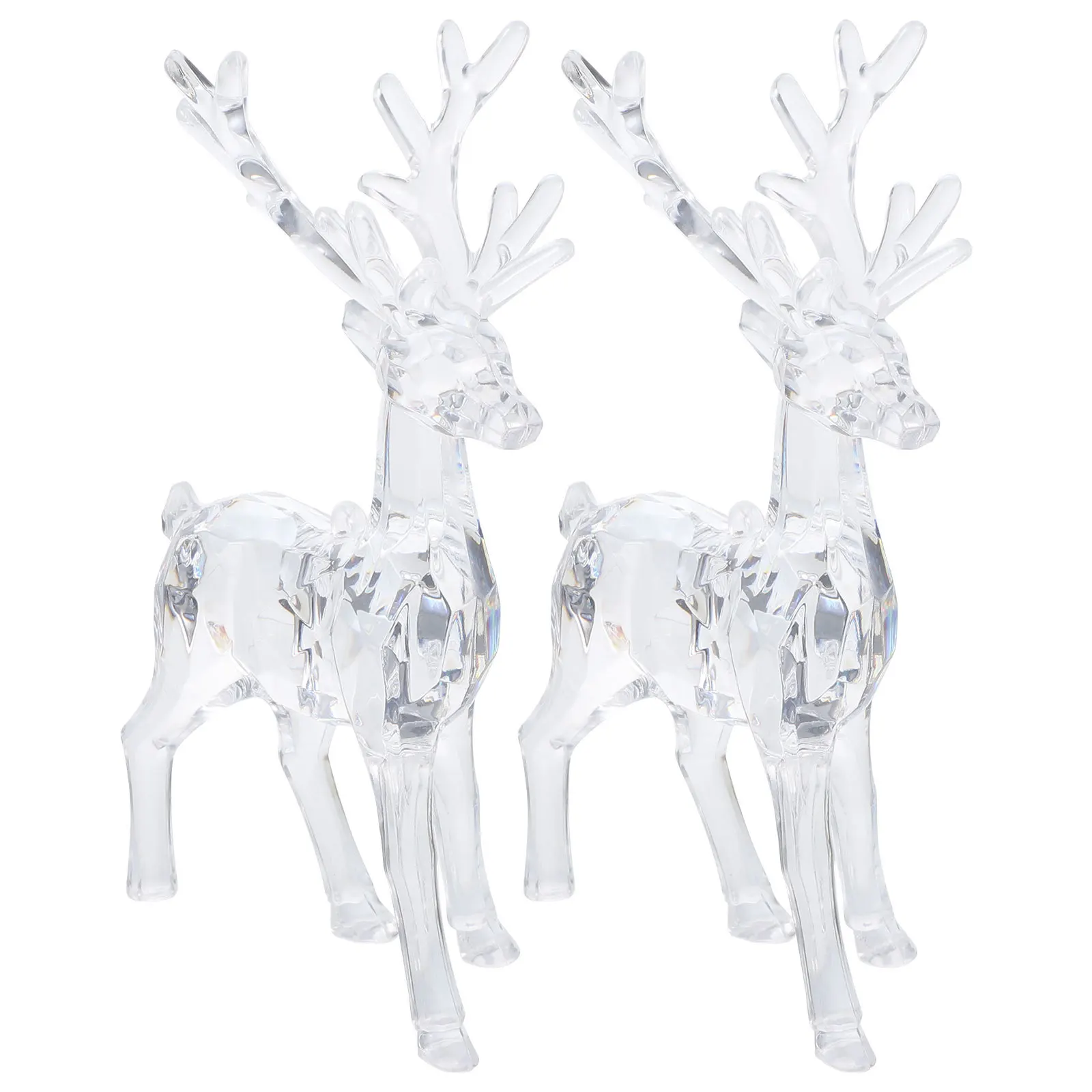 2Pcs Christmas Elk Decoration Set Clear Acrylic Elk Statues for Desktop Holiday Party Home Decor Xmas Table Ornament Festive
2Pcs Christmas Elk Decoration Set Clear Acrylic Elk Statues for Desktop Holiday Party Home Decor Xmas Table Ornament Festive