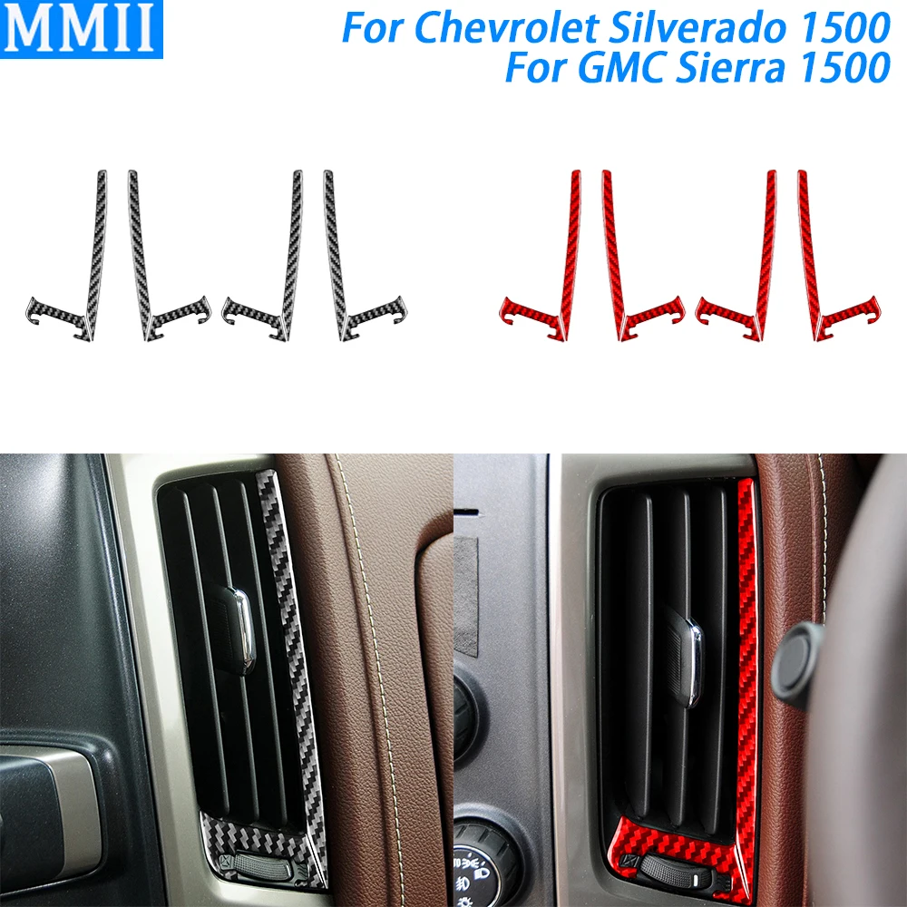For Chevrolet Silverado For GMC Sierra 2014-2018 Carbon Fiber Air Vent Outlet Frame Trim Strips Car Interior Accessories Sticker
For Chevrolet Silverado For GMC Sierra 2014-2018 Carbon Fiber Air Vent Outlet Frame Trim Strips Car Interior Accessories Sticker
