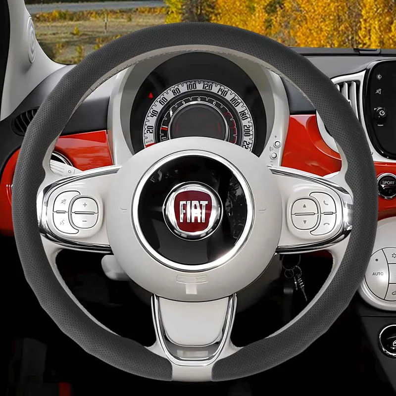 For Fiat 500 500C 2016-2021 3D Car Steering Wheel Cover Anti Slip Nappa Leather Three-dimensional Breathable Wheel Accessories
For Fiat 500 500C 2016-2021 3D Car Steering Wheel Cover Anti Slip Nappa Leather Three-dimensional Breathable Wheel Accessories