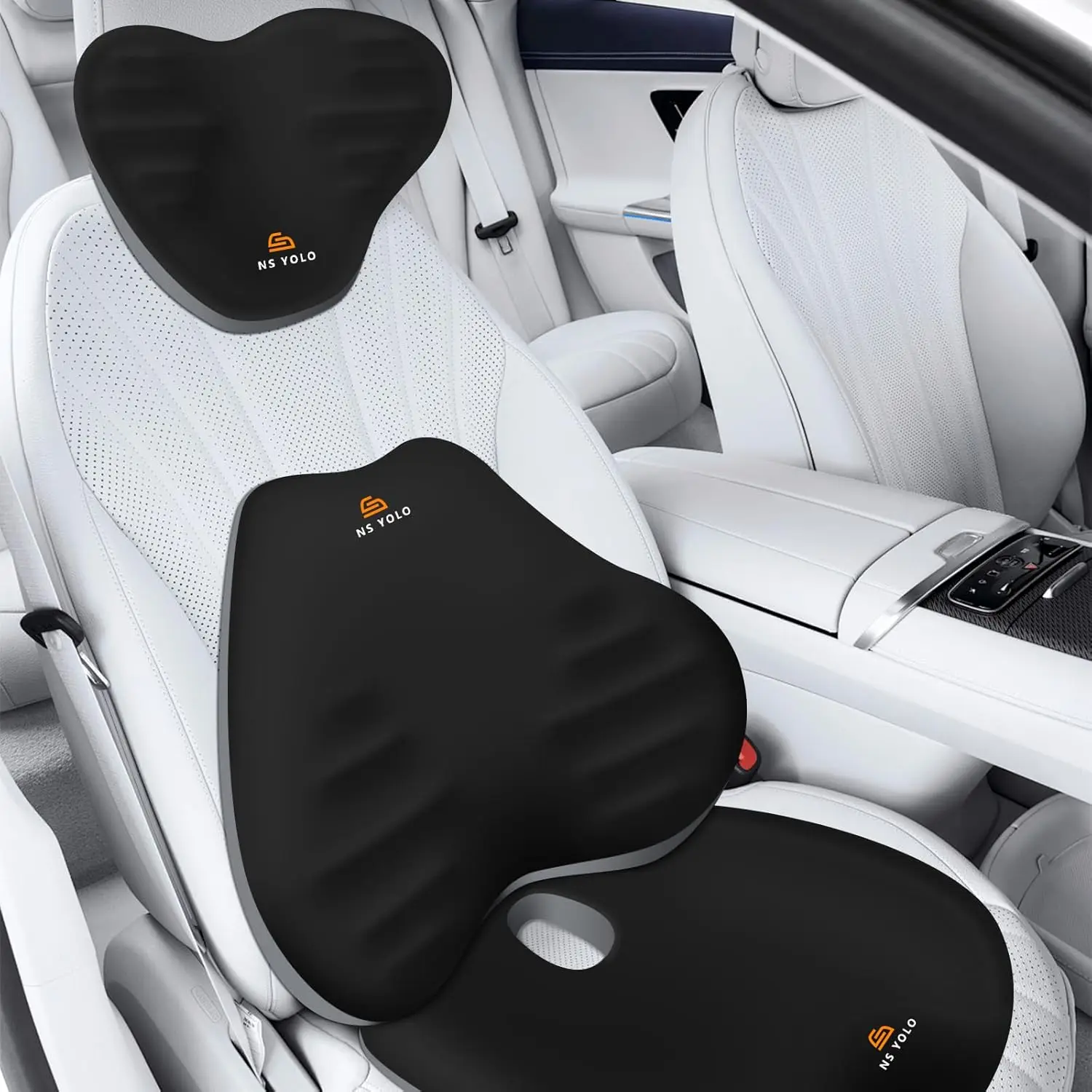 Ergonomic Car Seat Cushion with Memory Foam Neck Pillow, Lumbar Support, Big Soft Seat Cushion for Driving, Office & Wheelchair
Ergonomic Car Seat Cushion with Memory Foam Neck Pillow, Lumbar Support, Big Soft Seat Cushion for Driving, Office & Wheelchair