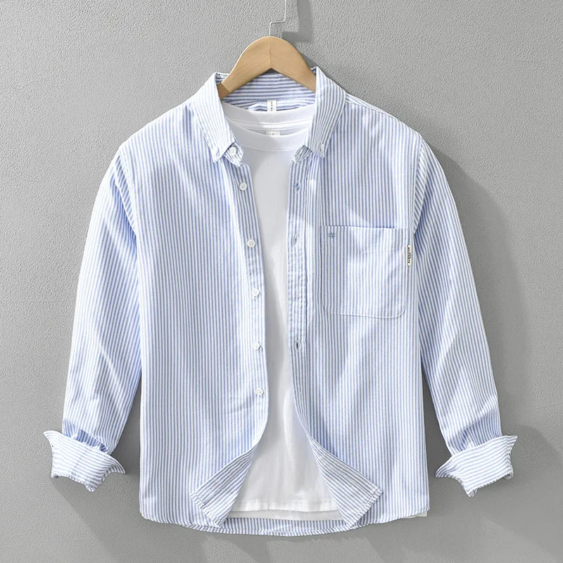 Men's Long Sve Striped Cotton irt Casual Commute Spring Autumn Versatile Loose Fit Button down Breathable Moisture ng
Men's Long Sve Striped Cotton irt Casual Commute Spring Autumn Versatile Loose Fit Button down Breathable Moisture ng