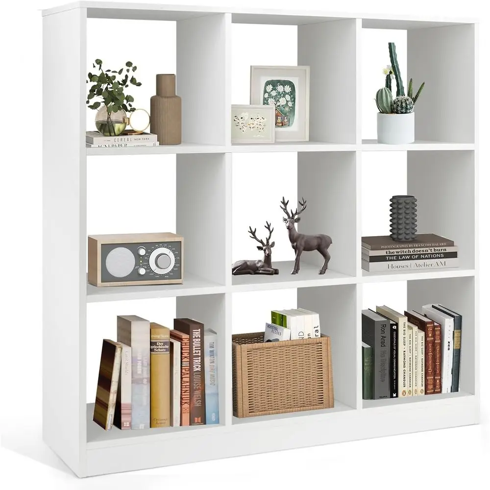 9-Cube Storage Organizer, Open Bookcase Base, 3-Tier Shelving for Small Spaces, Wooden Display Rack for Living Room, Bedroom, St
9-Cube Storage Organizer, Open Bookcase Base, 3-Tier Shelving for Small Spaces, Wooden Display Rack for Living Room, Bedroom, St