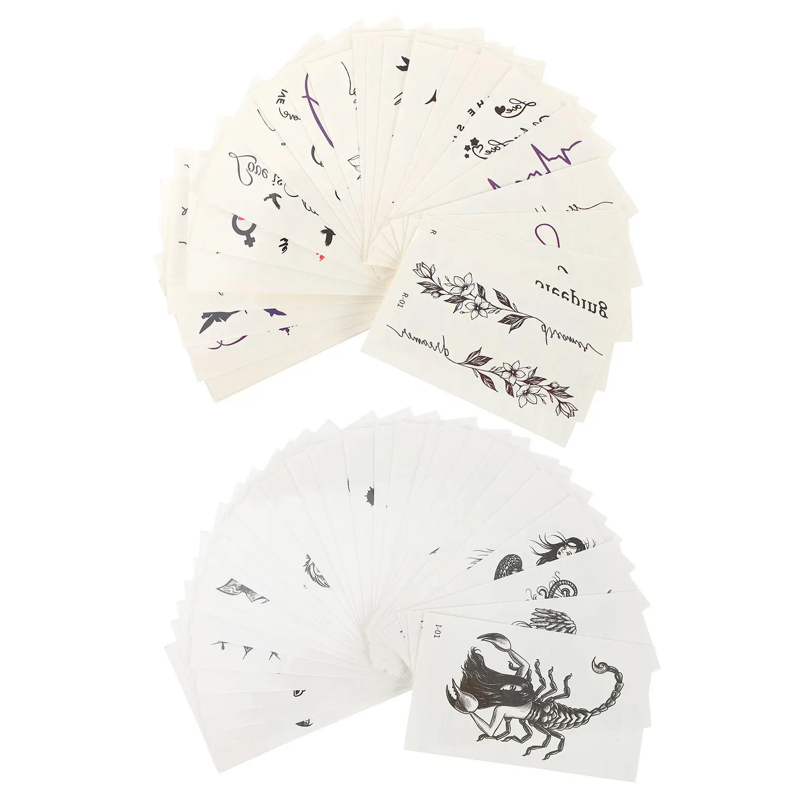 60 Sheets Temporary Tattoos for Arm Legs Body Art Sticker Set Multiple Patterns Disposable Cool Decor
60 Sheets Temporary Tattoos for Arm Legs Body Art Sticker Set Multiple Patterns Disposable Cool Decor
