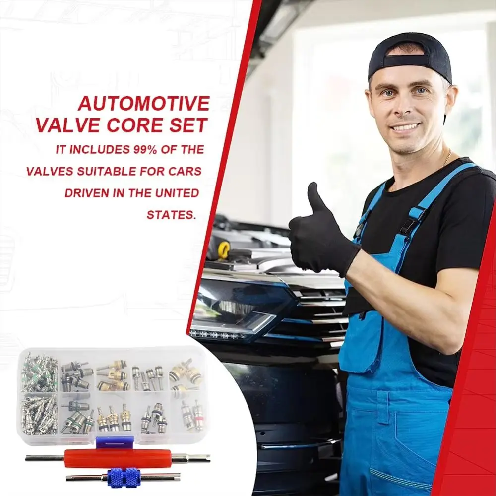 Assortment Set Assortment Kit A/C Core Valves 102Pcs/box Auto Accessories Valve Core Assortment Set HVAC Valves Kit HVAC Systems
Assortment Set Assortment Kit A/C Core Valves 102Pcs/box Auto Accessories Valve Core Assortment Set HVAC Valves Kit HVAC Systems