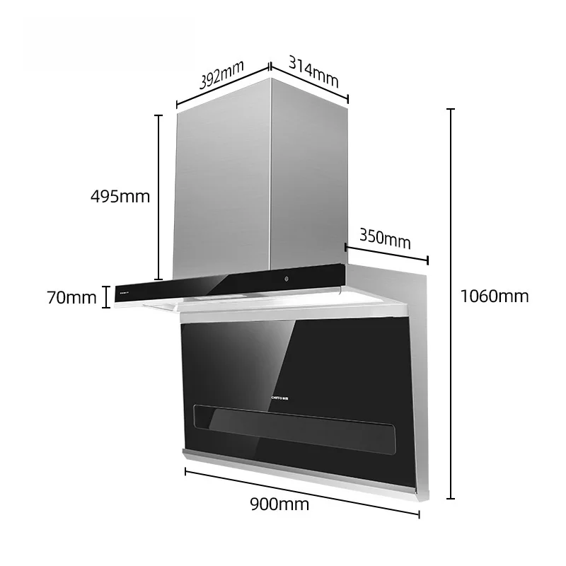 Electric Wall-Mounted Downdraft Range Hood With Glass Exhaust Chimney Under-Cabinet Kitchen Hood Range Hood For Kitchen Use
Electric Wall-Mounted Downdraft Range Hood With Glass Exhaust Chimney Under-Cabinet Kitchen Hood Range Hood For Kitchen Use