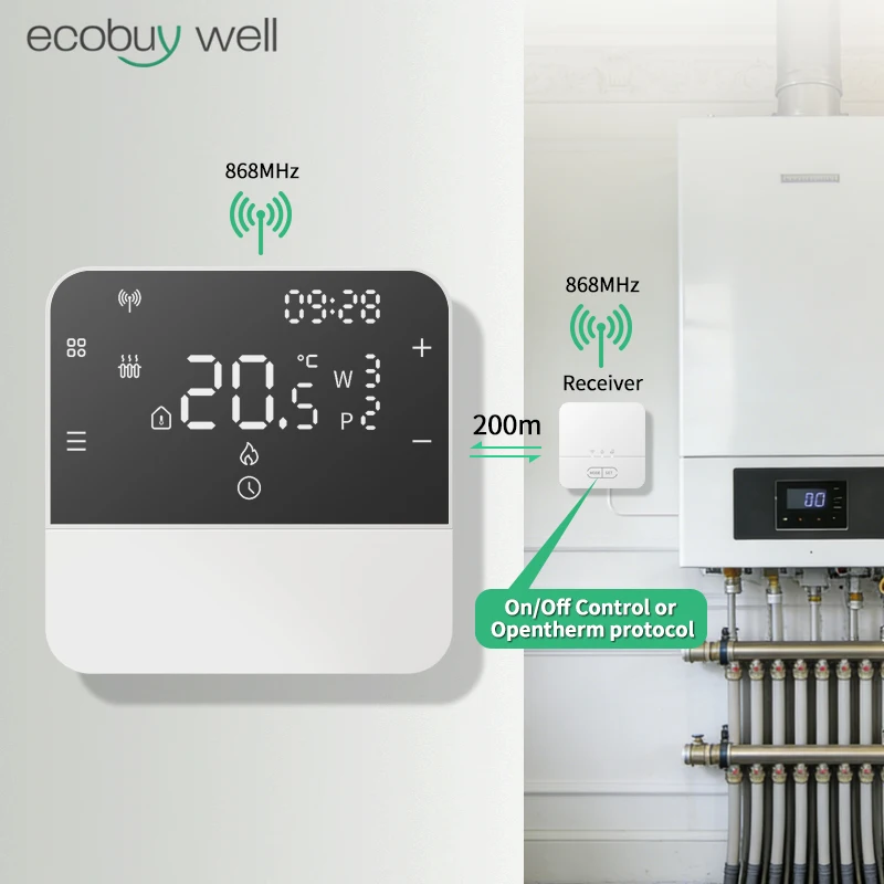 Opentherm Wireless Boiler Thermostat Heating Room Thermostat For Gas Boiler Battery Thermostat Wireless Temperature Controller
Opentherm Wireless Boiler Thermostat Heating Room Thermostat For Gas Boiler Battery Thermostat Wireless Temperature Controller
