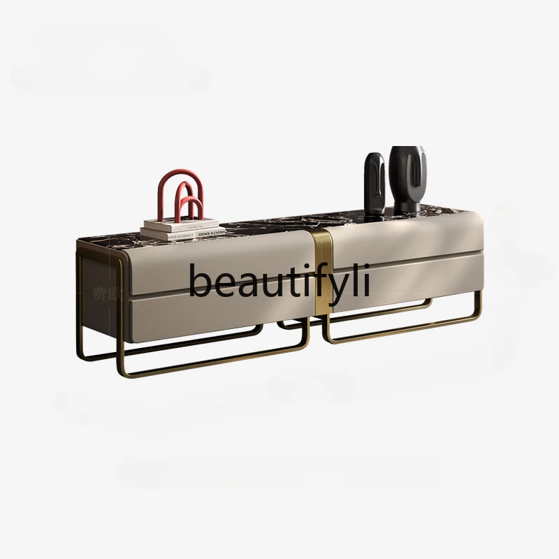Light luxury TV cabinet villa large flat floor living room modern natural stone floor cabinet coffee table combination
Light luxury TV cabinet villa large flat floor living room modern natural stone floor cabinet coffee table combination