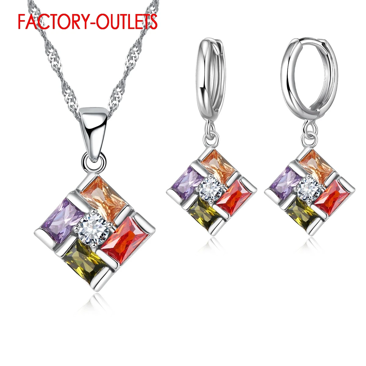 Pendant Necklace Hoop Earrings Set For Decoration Fashion Jewelry Square Austrian Crystal Women Girls Engagement Anniversary
Pendant Necklace Hoop Earrings Set For Decoration Fashion Jewelry Square Austrian Crystal Women Girls Engagement Anniversary