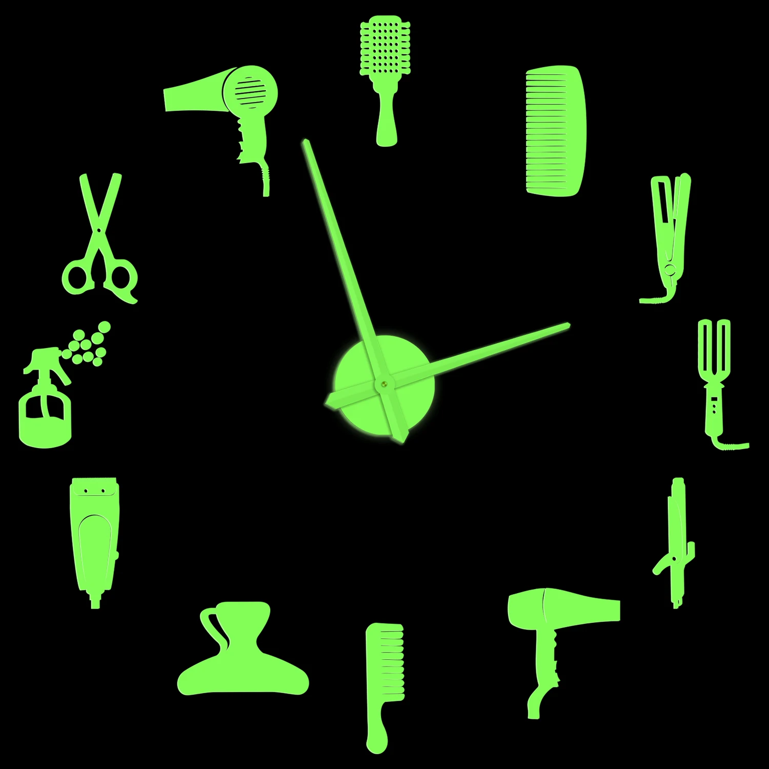 Barber Shop Large Luminous Wall Clock Hair Salon Barber Toolkits Long Hands Self Adhesive DIY Acrylic Watch Hairdresser Gift
Barber Shop Large Luminous Wall Clock Hair Salon Barber Toolkits Long Hands Self Adhesive DIY Acrylic Watch Hairdresser Gift