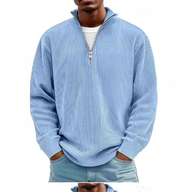 Autumn New Style Men's Casual Long Sleeve Shirt Stand Collar Zipper Corduroy Fashionable Daily Wear Polyester Fiber
Autumn New Style Men's Casual Long Sleeve Shirt Stand Collar Zipper Corduroy Fashionable Daily Wear Polyester Fiber