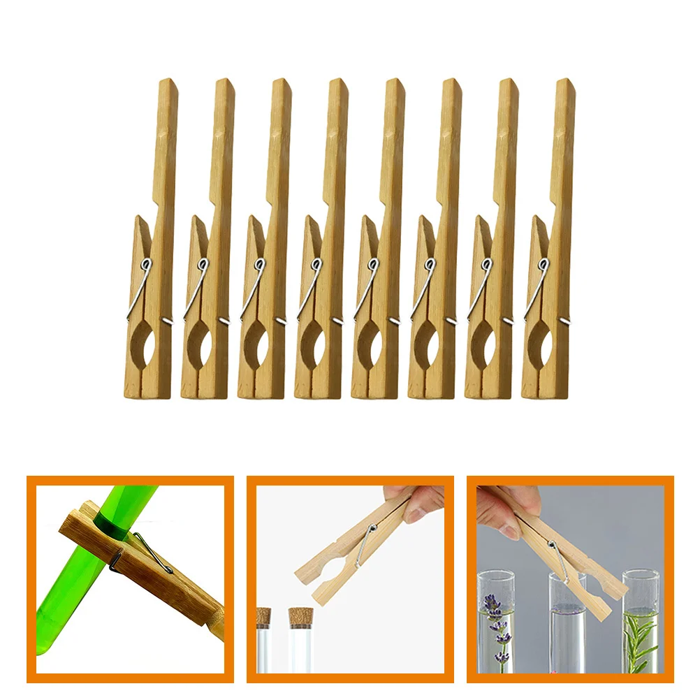 8Pcs Test Tube Clamps Bamboo Long Handle Laboratory Experiment Chemical Fixing Clips Glass Tube Holder Chemical Experiment Clamp
8Pcs Test Tube Clamps Bamboo Long Handle Laboratory Experiment Chemical Fixing Clips Glass Tube Holder Chemical Experiment Clamp
