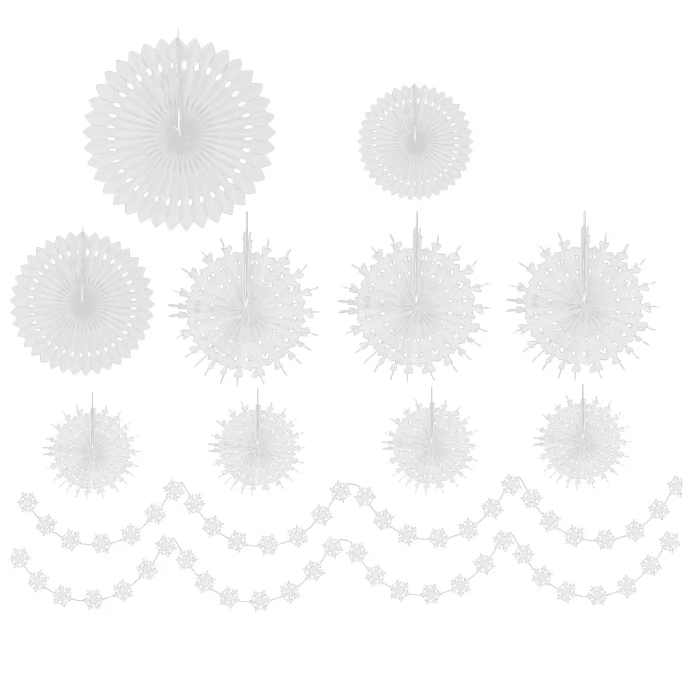 1 set 3D Snowflake Paper Fans Hanging Garland Winter Themed Party Decor Assortment
1 set 3D Snowflake Paper Fans Hanging Garland Winter Themed Party Decor Assortment