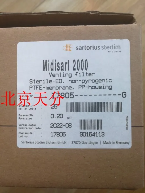17805 Water Barrier Filter 17805 Fermenter 0.2 um cems Sartorius Midisart 2000 5PCS
17805 Water Barrier Filter 17805 Fermenter 0.2 um cems Sartorius Midisart 2000 5PCS