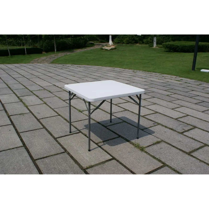 Plastic folding table, dining table for four, picnic table, mahjong table, square table 87cm long, blow molded table top
Plastic folding table, dining table for four, picnic table, mahjong table, square table 87cm long, blow molded table top