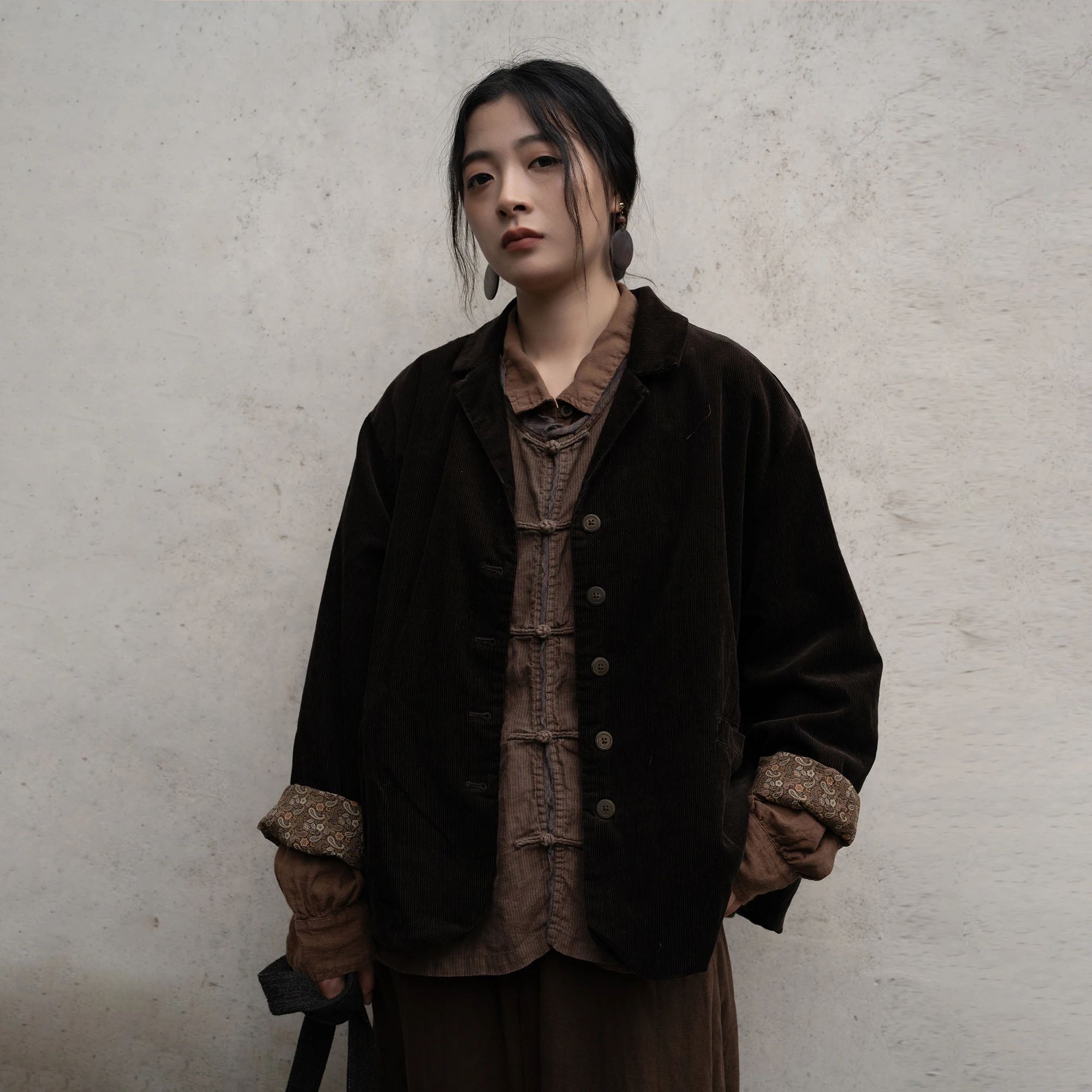 PengPeng Home Early Autumn New Pure Cotton Double-Sided ort Jaet Versatile Flip-Collar Women's Faion Original Design
PengPeng Home Early Autumn New Pure Cotton Double-Sided ort Jaet Versatile Flip-Collar Women's Faion Original Design