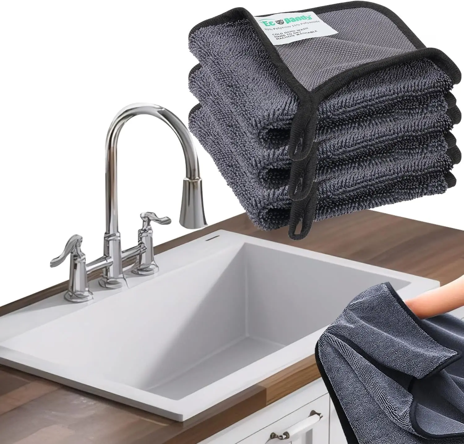 3-Pack Microfiber Cleaning Cloths, Streak-Free & Lint-Free, 16x24 Inches, Grey
3-Pack Microfiber Cleaning Cloths, Streak-Free & Lint-Free, 16x24 Inches, Grey