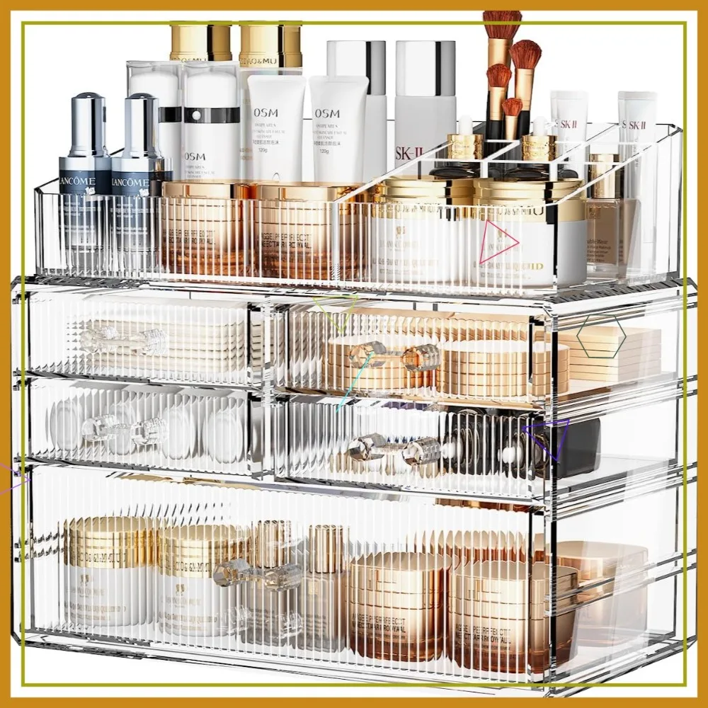 Stackable Acrylic Cosmetic Organizer with 5 Drawers for Vanity, Bathroom & Home Storage
Stackable Acrylic Cosmetic Organizer with 5 Drawers for Vanity, Bathroom & Home Storage