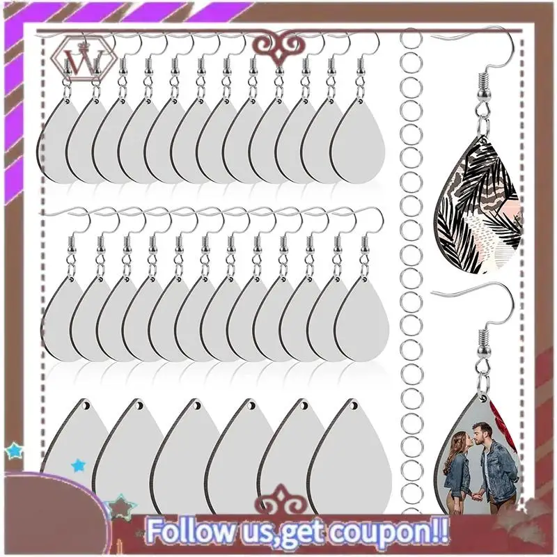 A95D-30 Pcs Sublimation Blanks Products, Sublimation Earring Blanks With Earring Hooks And Jump Rings
A95D-30 Pcs Sublimation Blanks Products, Sublimation Earring Blanks With Earring Hooks And Jump Rings