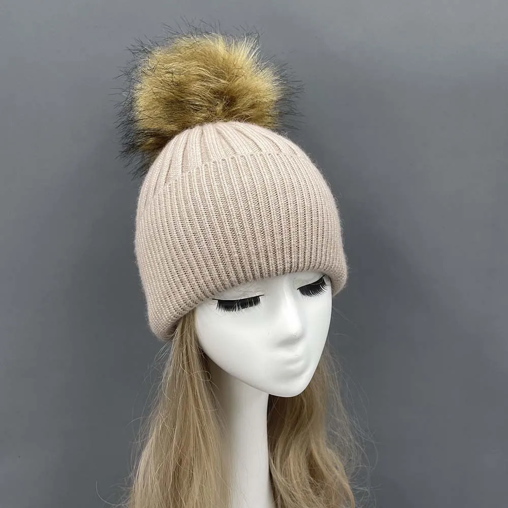 Fake Fur Pom Pom Hat Women 2022 Thick Warm Angora Knitted Beanie Cashmere Durable Stretch Wholesale Ladies Winter Bobble Hats
Fake Fur Pom Pom Hat Women 2022 Thick Warm Angora Knitted Beanie Cashmere Durable Stretch Wholesale Ladies Winter Bobble Hats