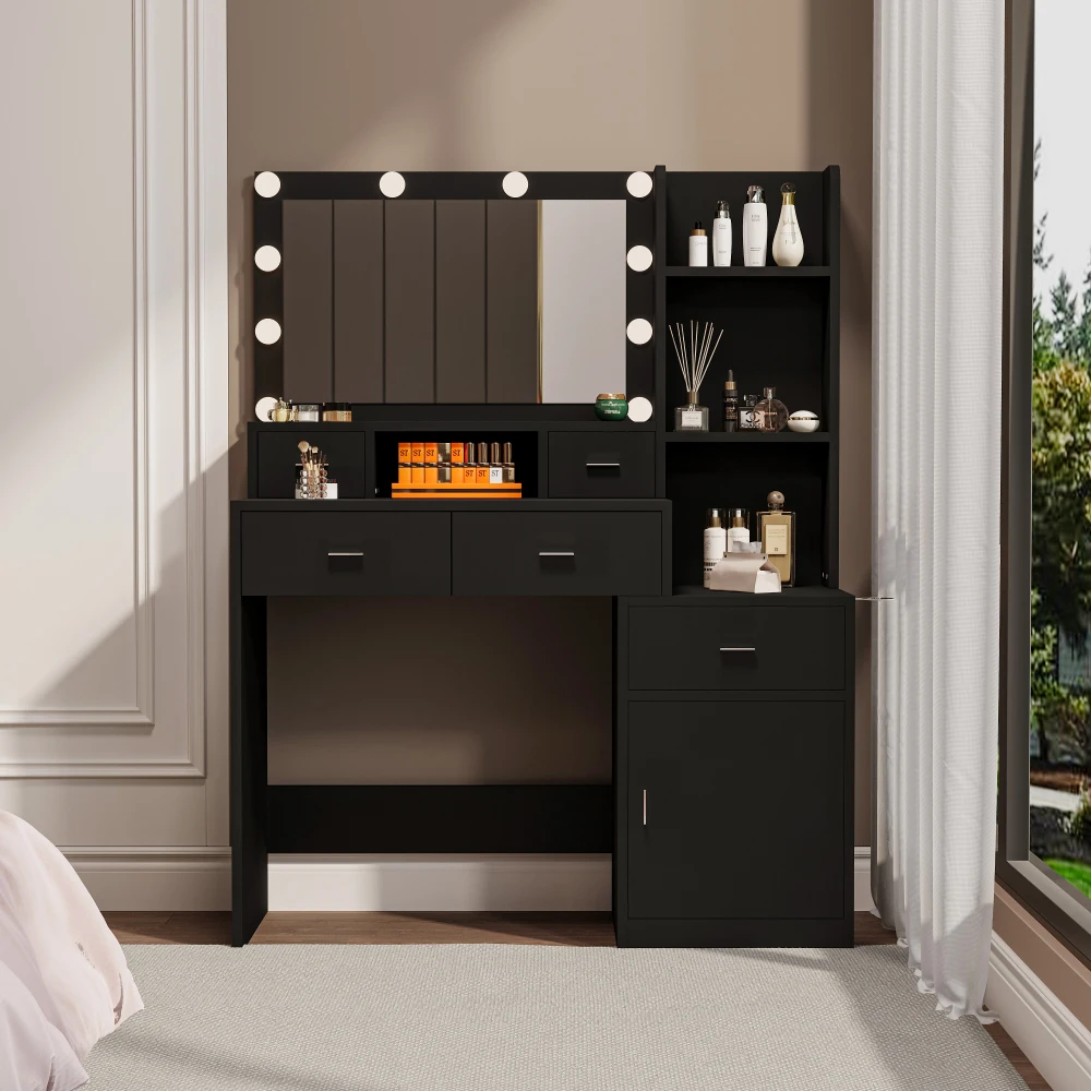 Smart mirror dressing table with drawers and storage cabinet, dressing table with dressing pad for bedroom
Smart mirror dressing table with drawers and storage cabinet, dressing table with dressing pad for bedroom