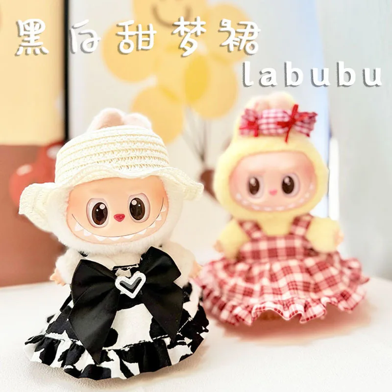 15cm/17cm First And Second Generation Labubu Clothes Red Grid Black And White Sweet Dream Skirt Princess Style High Quality
15cm/17cm First And Second Generation Labubu Clothes Red Grid Black And White Sweet Dream Skirt Princess Style High Quality