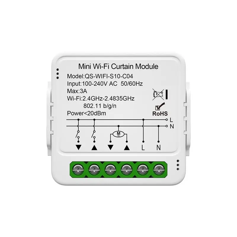 ALIM-5A For Tuya Wifi Zigbee Smart Curtain Switch Module Blinds Roller Shutter Electric Motor Voice Control Timing Supports
ALIM-5A For Tuya Wifi Zigbee Smart Curtain Switch Module Blinds Roller Shutter Electric Motor Voice Control Timing Supports