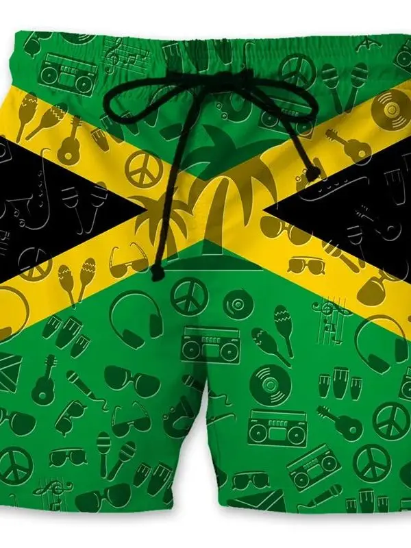Loose Fit 3D Printed Sports Shorts for Men Comfortable Elastic Waist Polyester Fiber All Season Casual Wear JAMAICA Brand
Loose Fit 3D Printed Sports Shorts for Men Comfortable Elastic Waist Polyester Fiber All Season Casual Wear JAMAICA Brand