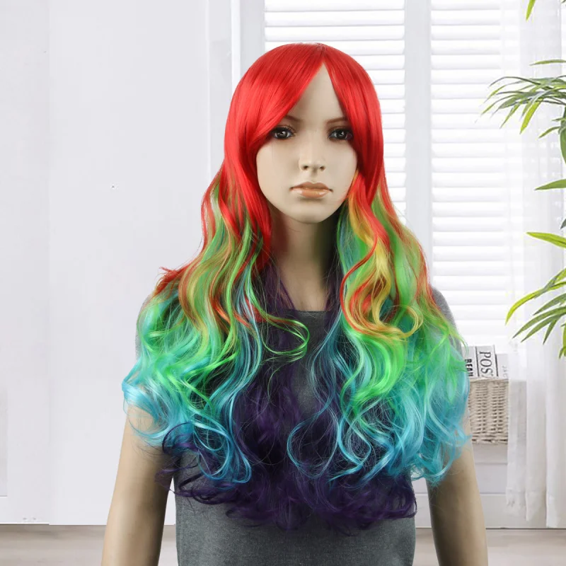 Красочный длинный вьющийся парик в европейском и американском стиле для женщин, парик из синтетического высокотемпературного волокна с большой волной
Красочный длинный вьющийся парик в европейском и американском стиле для женщин, парик из синтетического высокотемпературного волокна с большой волной