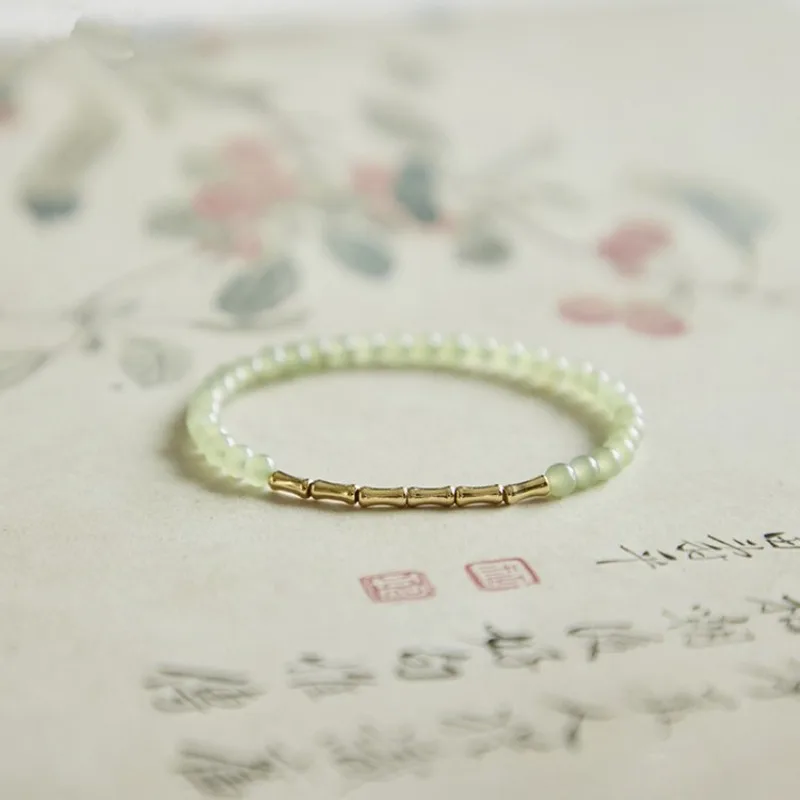 Natural Hetian Jade Single Circle Bamboo Joint Bracelet for Women Luck & Career Rise Delicate Minimalist Jewelry Gifts
Natural Hetian Jade Single Circle Bamboo Joint Bracelet for Women Luck & Career Rise Delicate Minimalist Jewelry Gifts