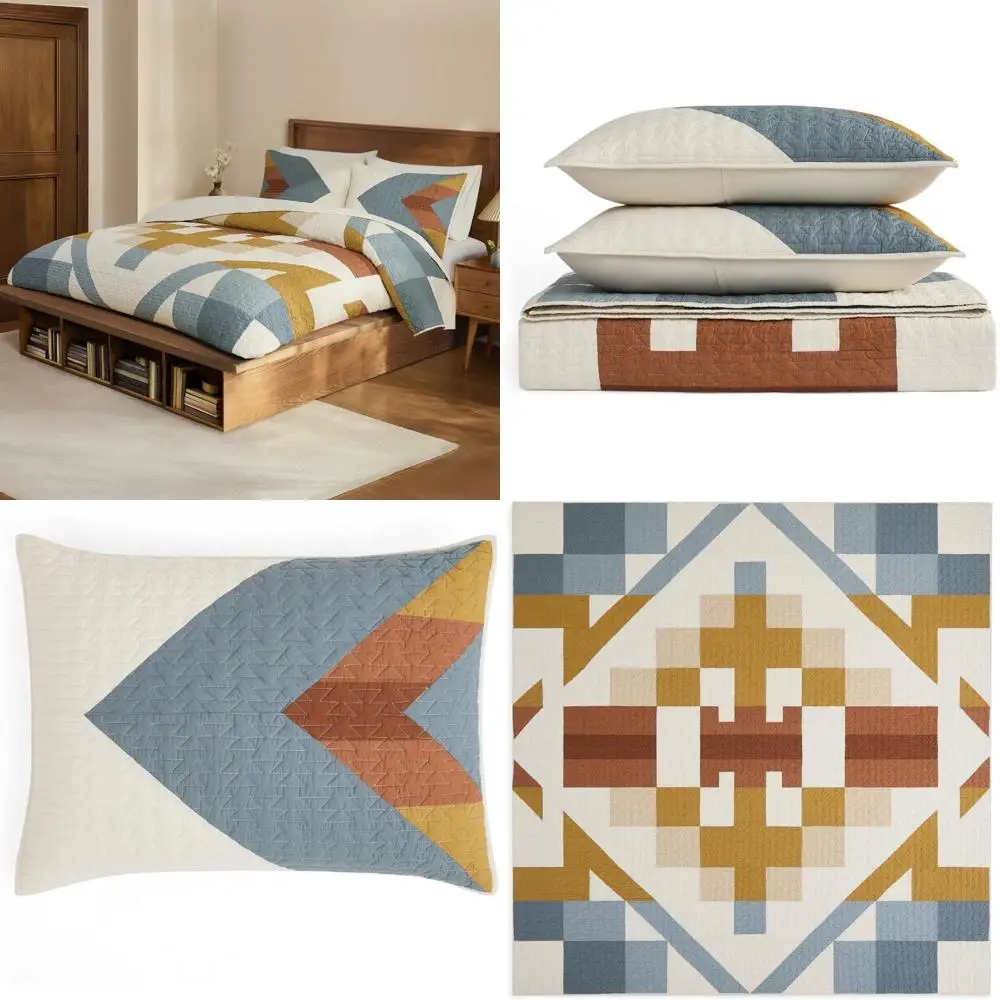 100% Cotton 3-Piece King Quilt Set with Shams - Lightweight Silver Blue Bedding for King Size Beds
100% Cotton 3-Piece King Quilt Set with Shams - Lightweight Silver Blue Bedding for King Size Beds
