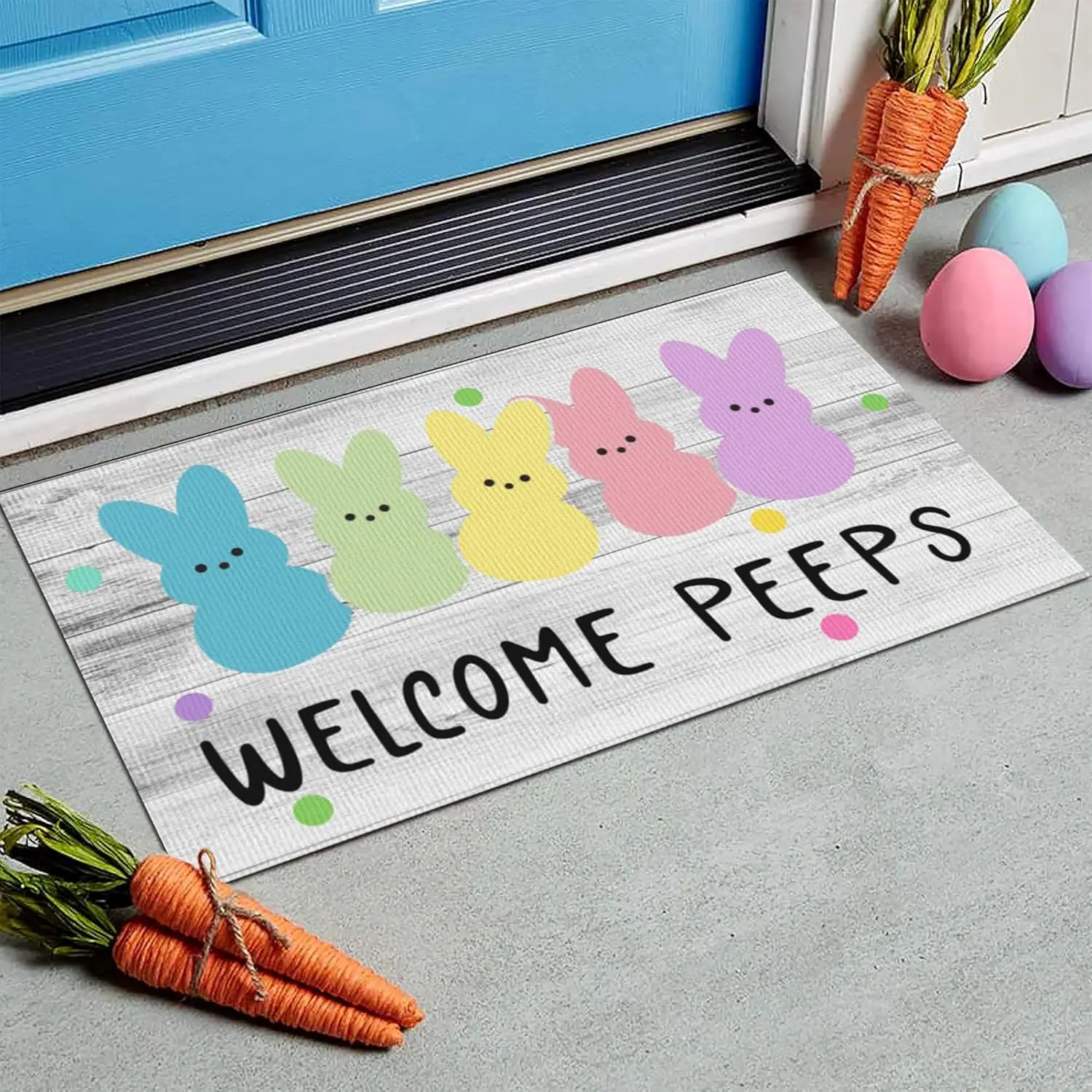 Easter Door Mat Rabbit Welcome Doormat Indoor Outdoor Entrance Non-Slip Floor Mats for Vintage Rustic Yard Home Party Decor
Easter Door Mat Rabbit Welcome Doormat Indoor Outdoor Entrance Non-Slip Floor Mats for Vintage Rustic Yard Home Party Decor