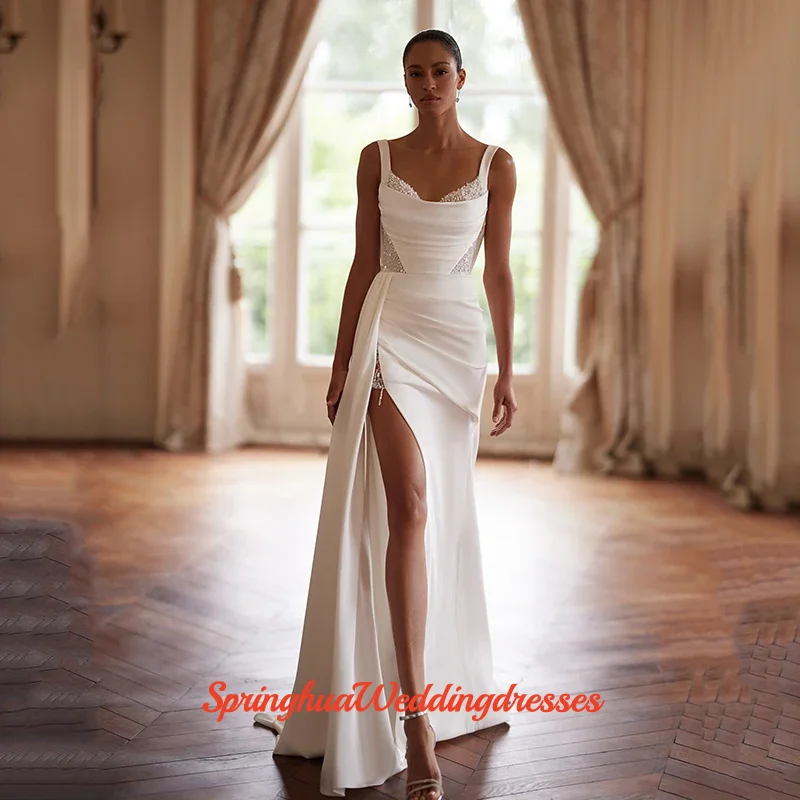 Customized Mermaid Wedding Dress Sweetheart Sequines Satin Bridal Dress Simple Evening Wedding Ball Prom Gowns Vestidos De Novia
Customized Mermaid Wedding Dress Sweetheart Sequines Satin Bridal Dress Simple Evening Wedding Ball Prom Gowns Vestidos De Novia