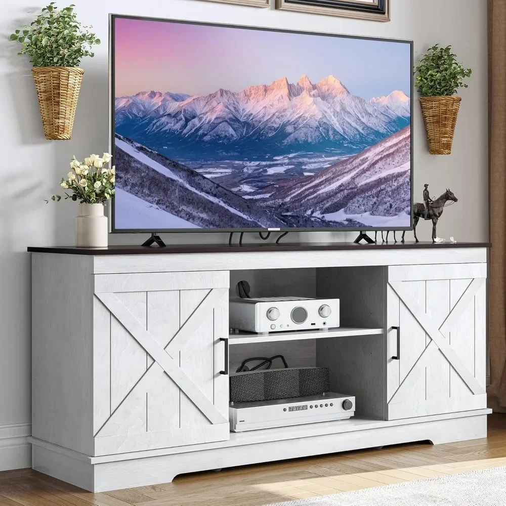 TV Stand for 65 Inch TV, Farmhouse Entertainment Center with Double Barn Doors and Storage Cabinets, Rustic TV Cabinet Media
TV Stand for 65 Inch TV, Farmhouse Entertainment Center with Double Barn Doors and Storage Cabinets, Rustic TV Cabinet Media